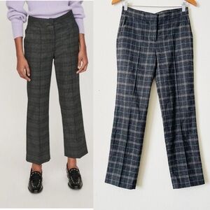 Maje SIZE 36 wool blend plaid pants trousers